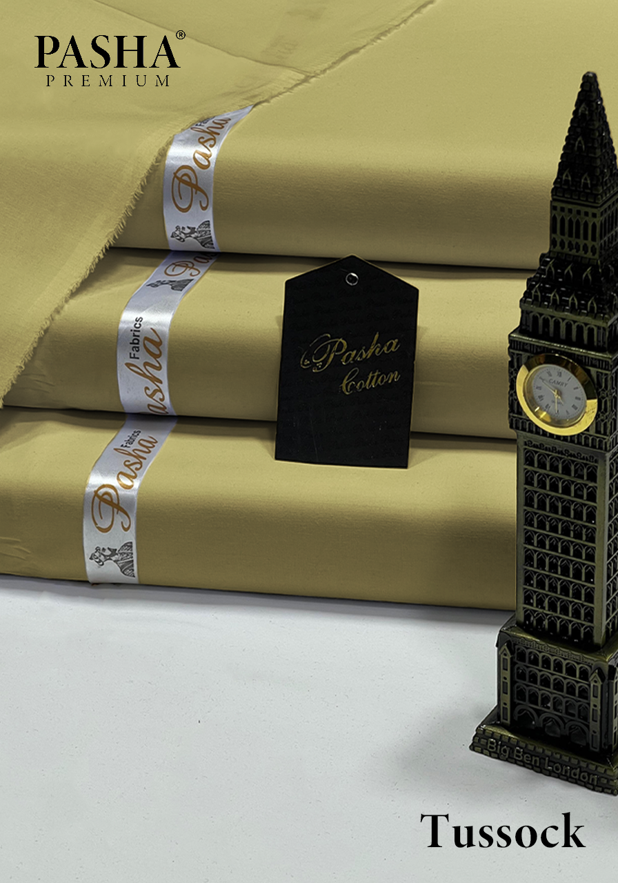 Pasha Premium | 100% Soft Egyptian Cotton | Luxurious Unstitched Fabric (Tussock)