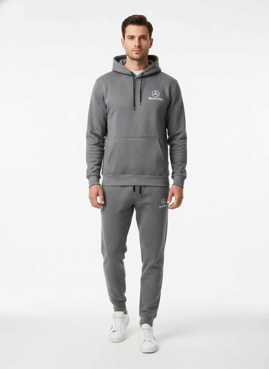 Mercede Benz Winter Pure Fleece Men's Zipper Tracksuit