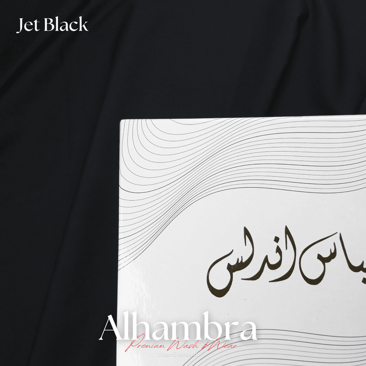 Alhambra Premium 4 Season Wash & Wear Suit (Jet Black) 4-Meter - Sultan Fabrics