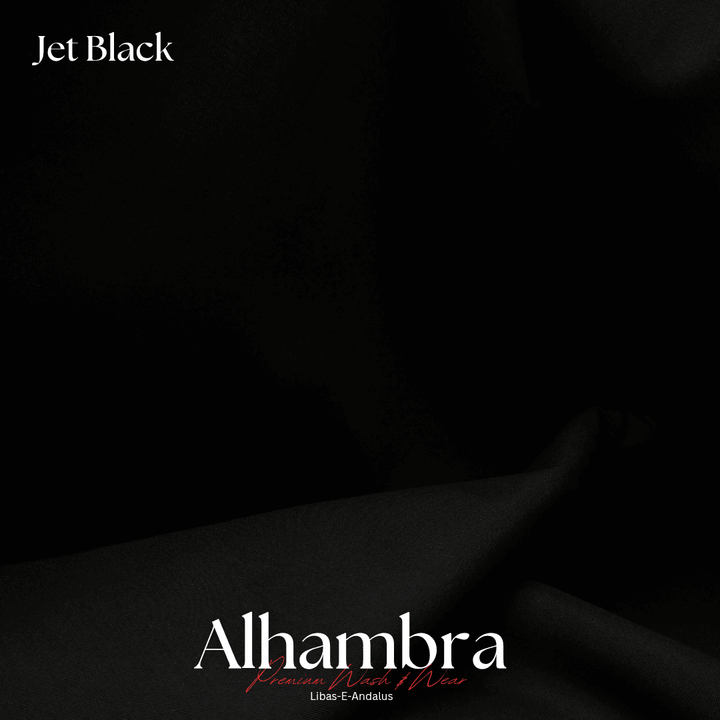 Alhambra Premium 4 Season Wash & Wear Suit (Jet Black) 4-Meter - Sultan Fabrics