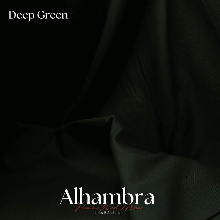 Alhambra Premium 4 Season Wash & Wear Suit (Deep Green) 4-Meter - Sultan Fabrics