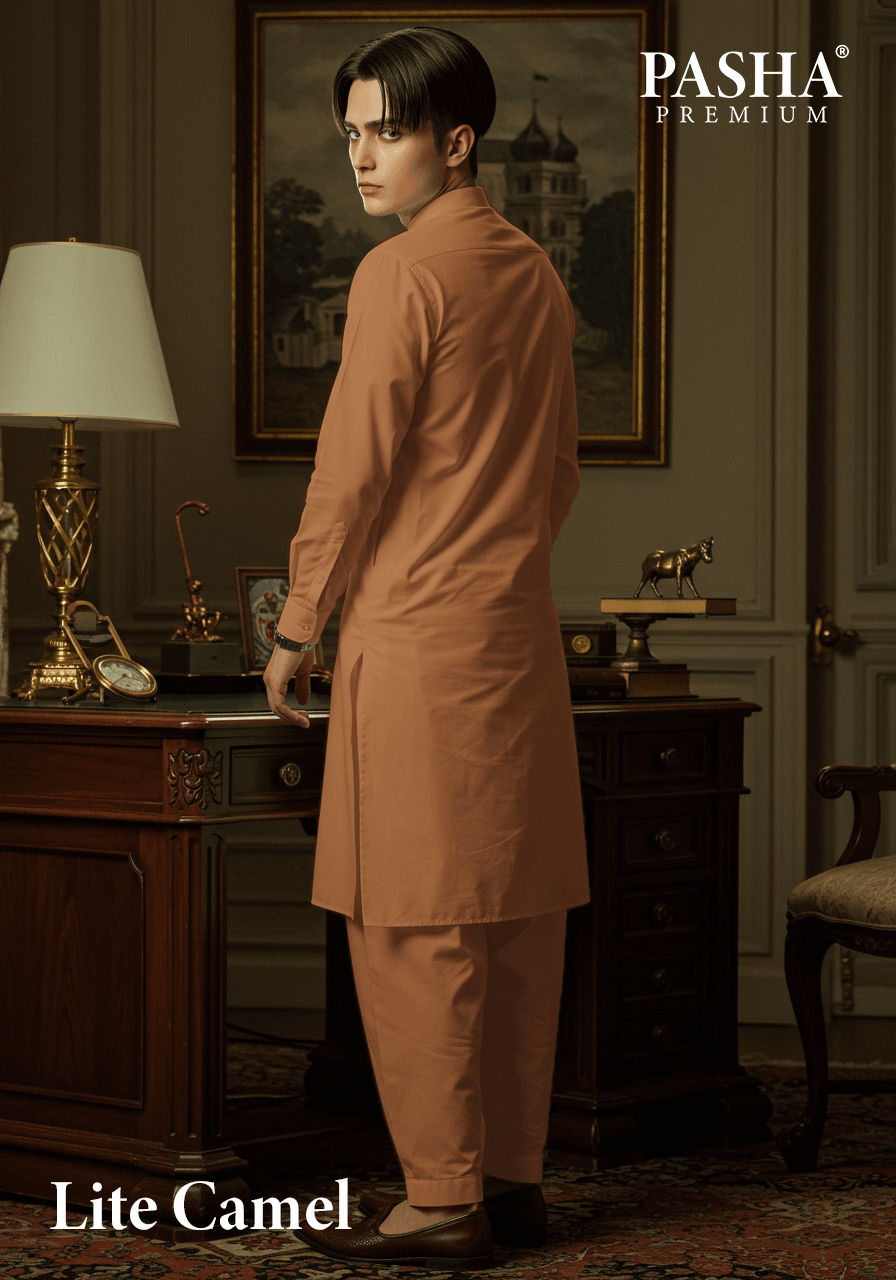 Pasha Premium® – Supima Cotton Unstitched Fabric (Lite Camel) - Sultan Fabrics