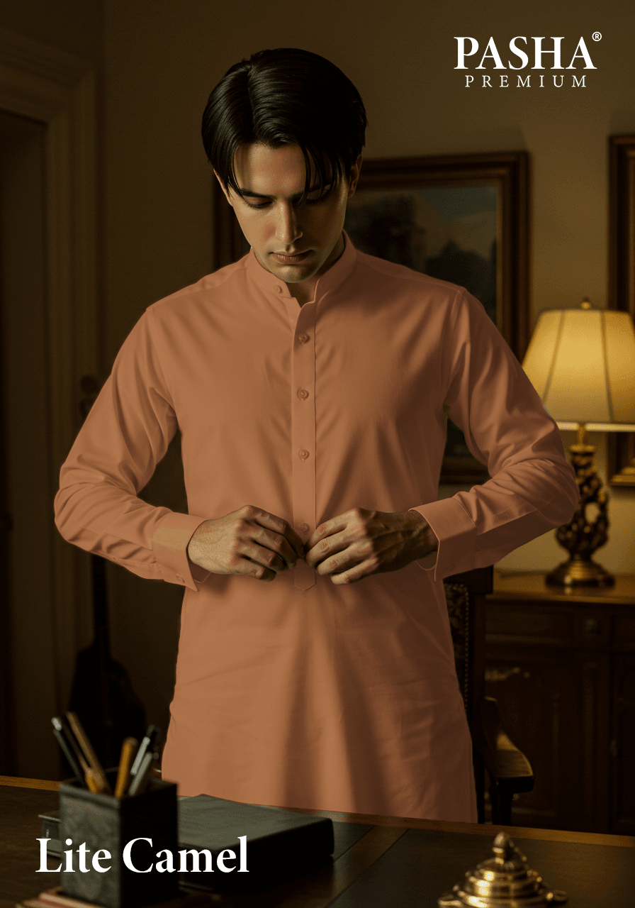 Pasha Premium® – Supima Cotton Unstitched Fabric (Lite Camel) - Sultan Fabrics