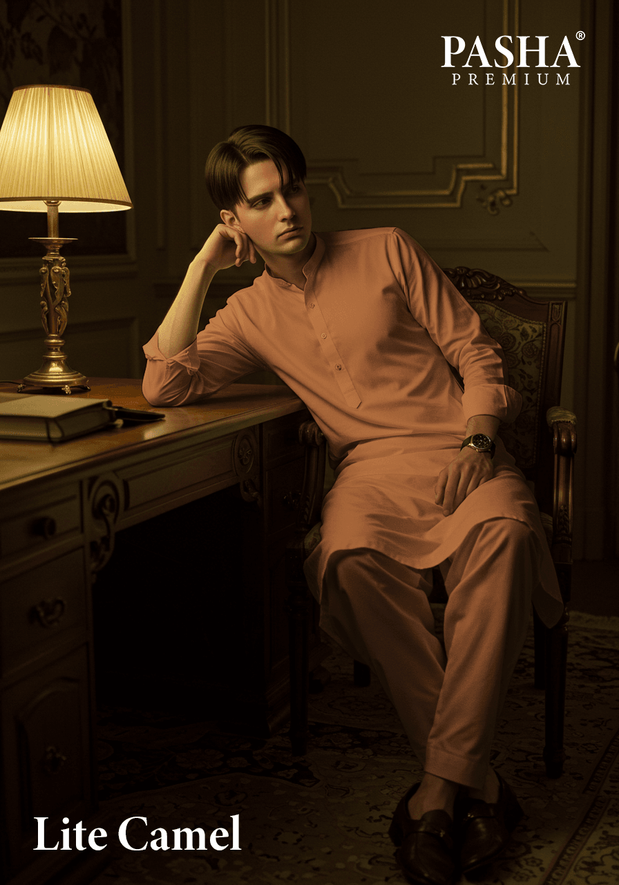 Pasha Premium® – Supima Cotton Unstitched Fabric (Lite Camel) - Sultan Fabrics