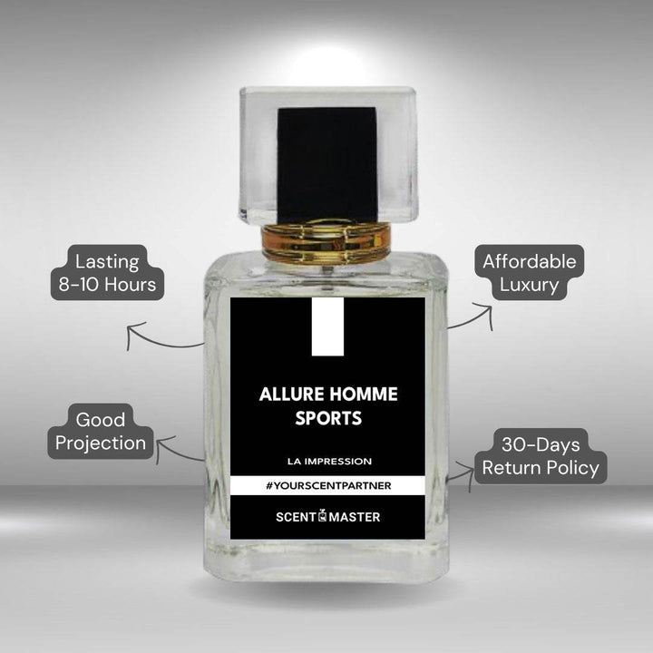 Allure Homme Sport – Impression by Scent Master | Gift Pack | 50 ML Bottle - Sultan Fabrics