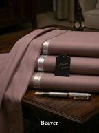 Pasha Premium | 100% Soft Egyptian Cotton | Luxurious Unstitched Fabric (Beaver)