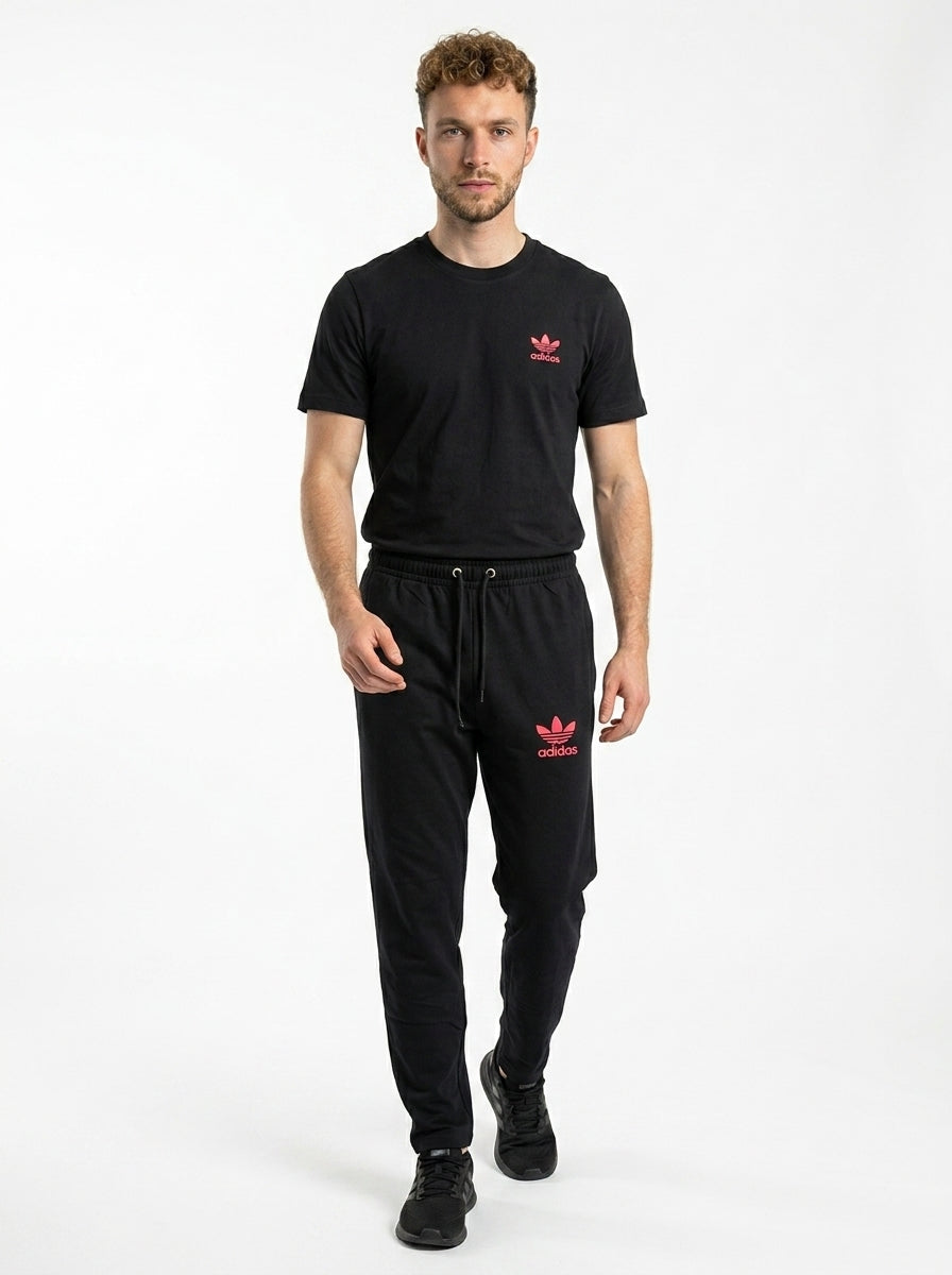 Adids Summer Jersey Tracksuit (Black)