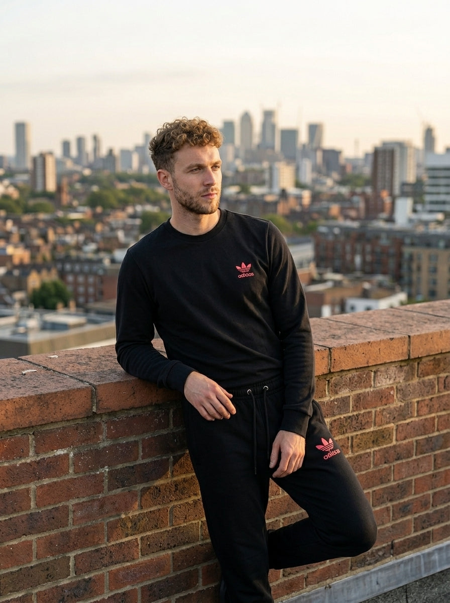 Adids Summer Jersey Tracksuit (Black)