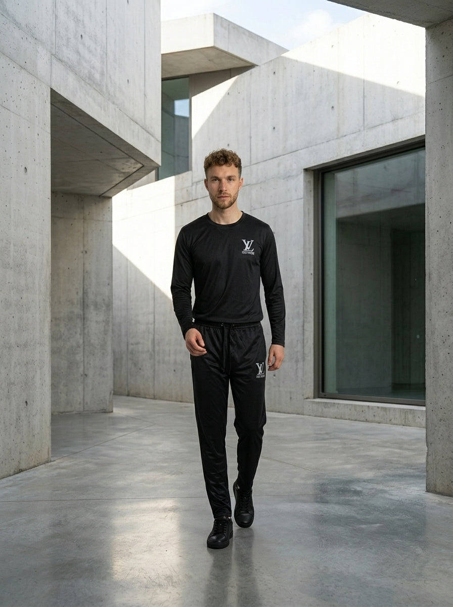 LV Summer Dry-Fit Tracksuit (Black)