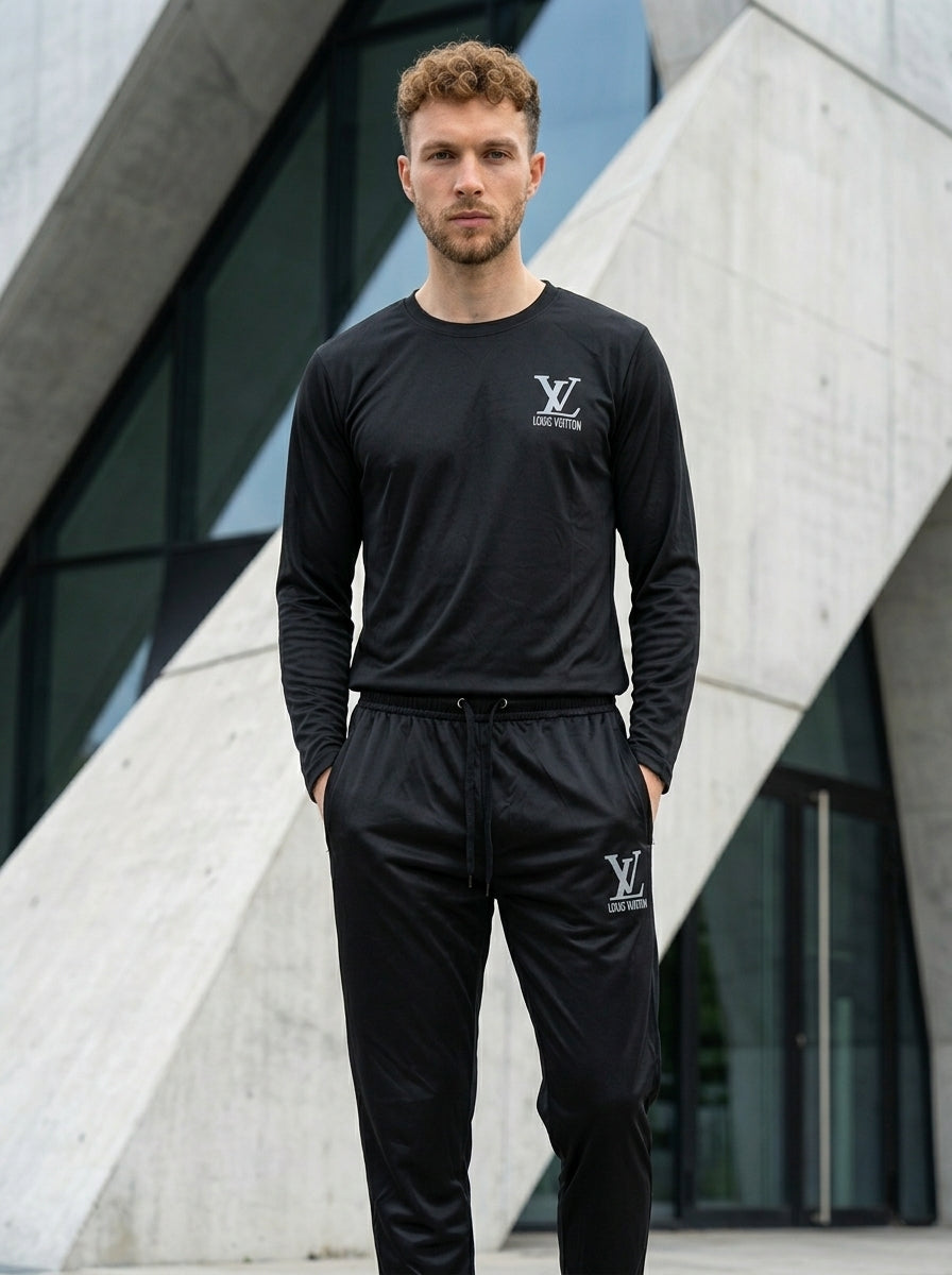 LV Summer Dry-Fit Tracksuit (Black)