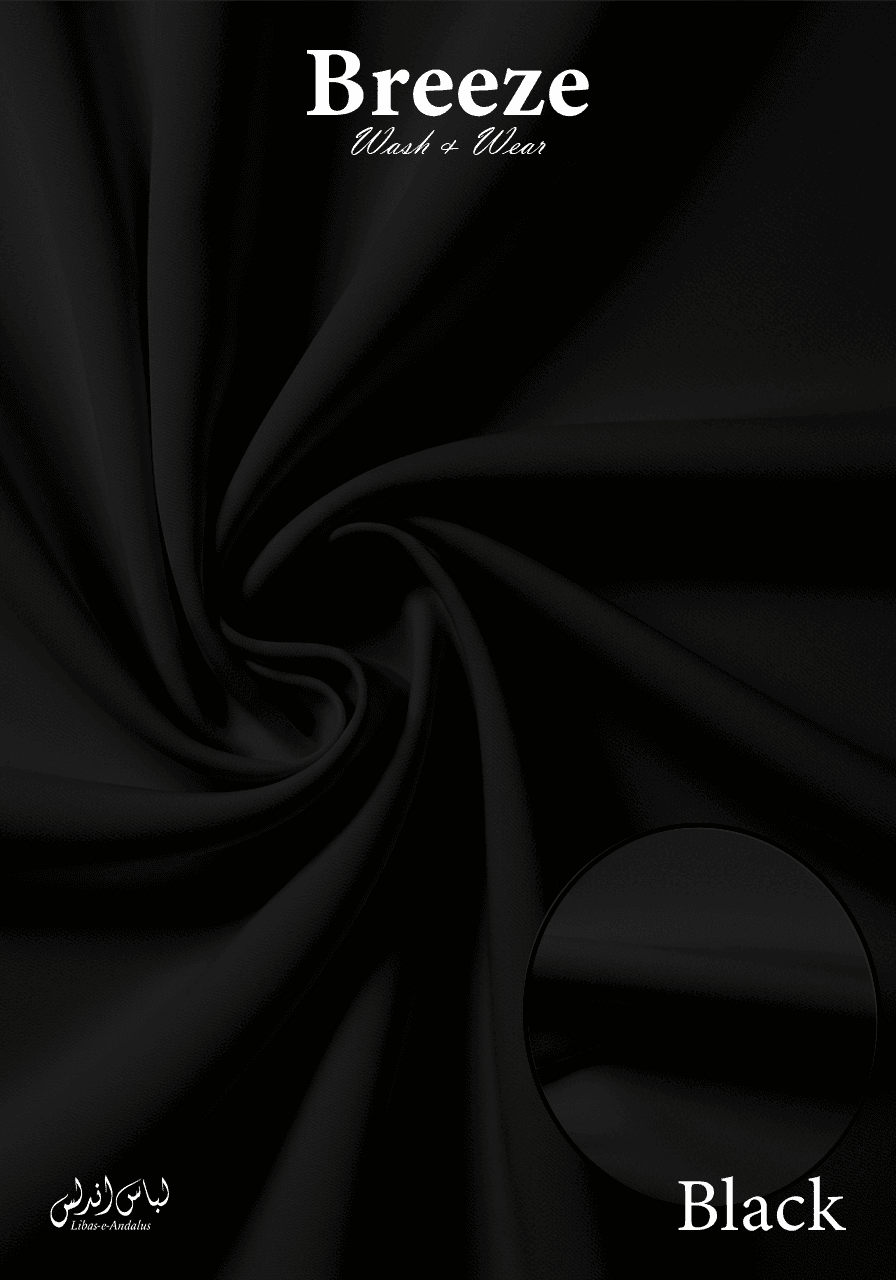 Breeze – Premium Tropical Wash & Wear Fabric | Black - Sultan Fabrics