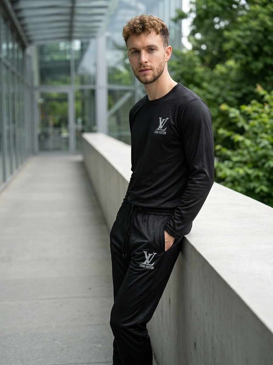 LV Summer Dry-Fit Tracksuit (Black)