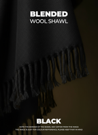 Libas-e-Andalus Blended Wool Shawl (Black)