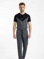 Nik Summer Jersey Tracksuit (Black & Charcoal)