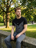 Nik Summer Jersey Tracksuit (Black & Charcoal)