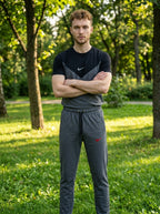 Nik Summer Jersey Tracksuit (Black & Charcoal)