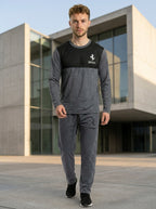 Ferrar Summer Jersey Tracksuit (Black & Charcoal)
