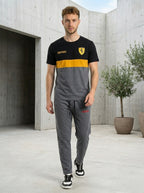 Ferrar Summer Jersey Tracksuit (Black & Gray)