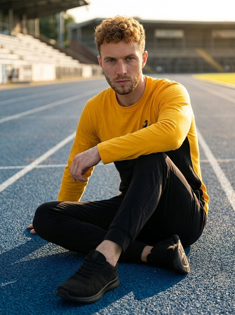 Ferrar Summer Jersey Tracksuit (Yellow & Black)
