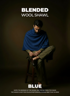 Libas-e-Andalus Blended Wool Shawl (Blue)