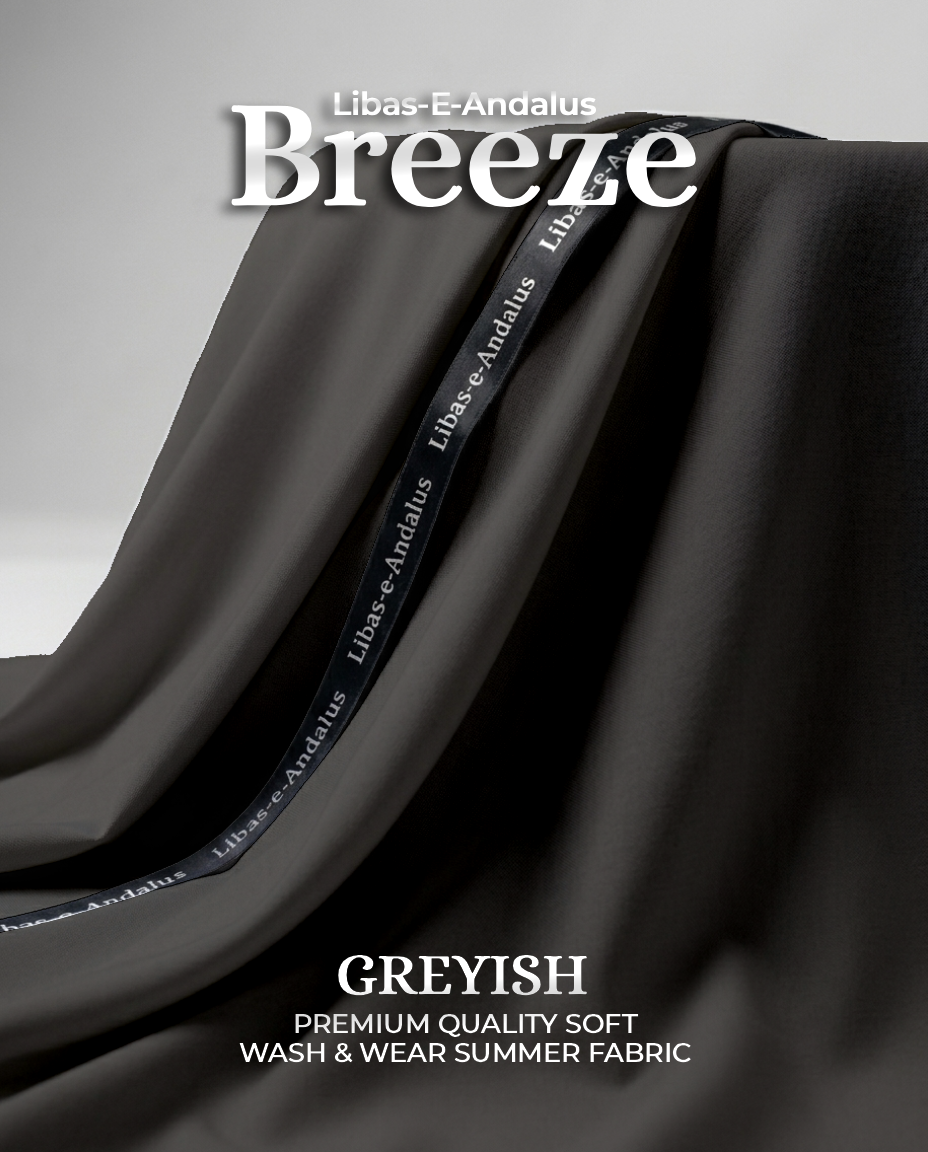 Breeze – Premium Tropical Wash & Wear Fabric | Greyish