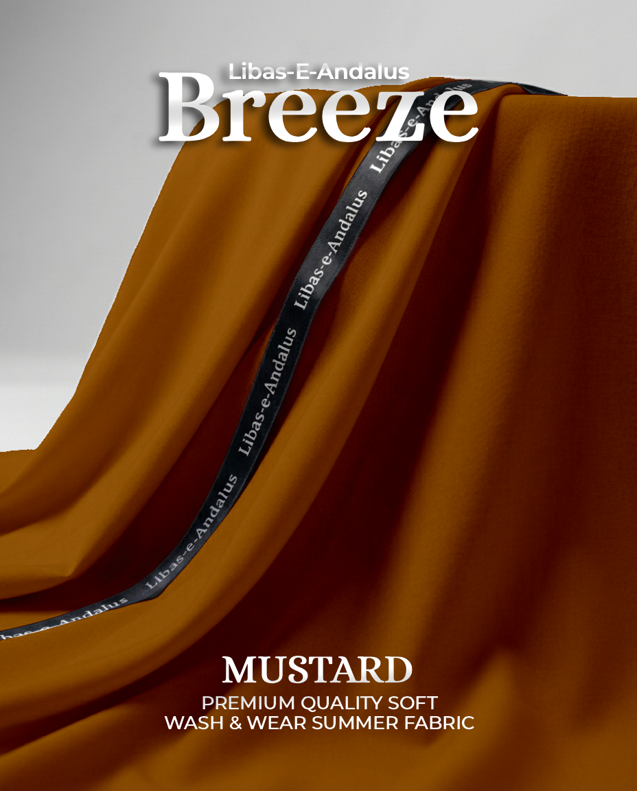 Breeze – Premium Tropical Wash & Wear Fabric | Mustard