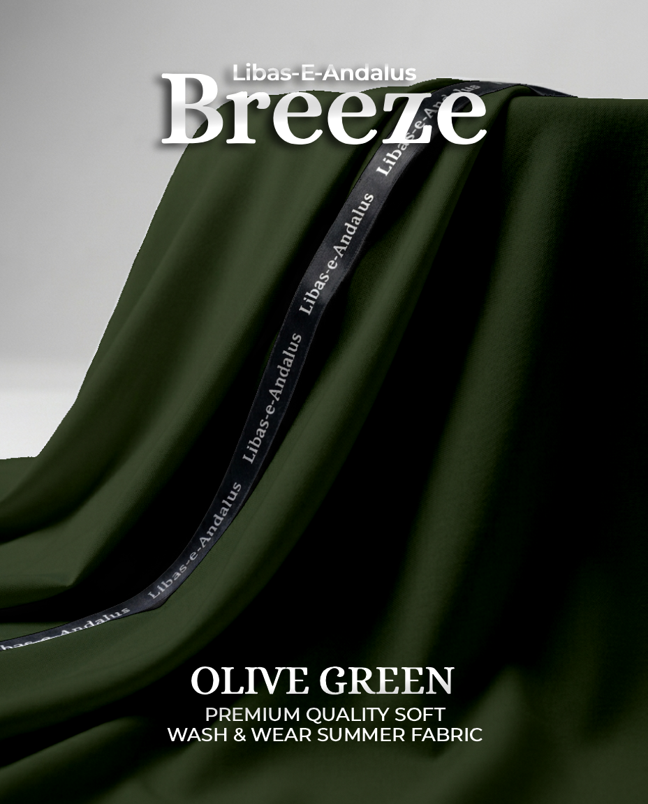 Breeze – Premium Tropical Wash & Wear Fabric | Olive Green