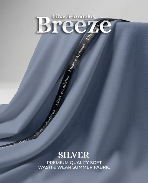 Breeze – Premium Tropical Wash & Wear Fabric | Silver