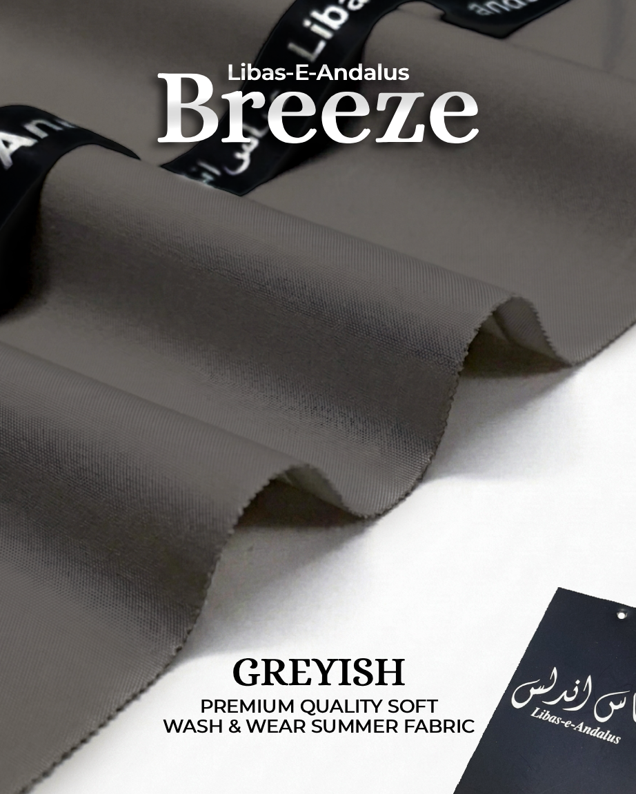 Breeze – Premium Tropical Wash & Wear Fabric | Greyish