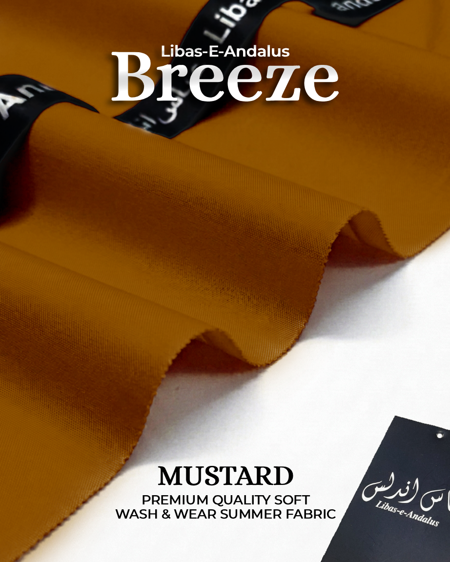 Breeze – Premium Tropical Wash & Wear Fabric | Mustard