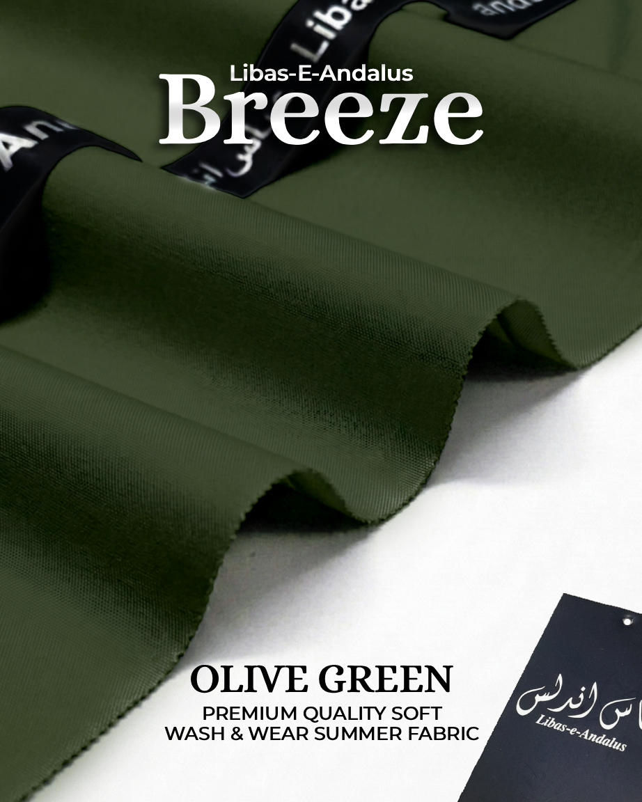 Breeze – Premium Tropical Wash & Wear Fabric | Olive Green