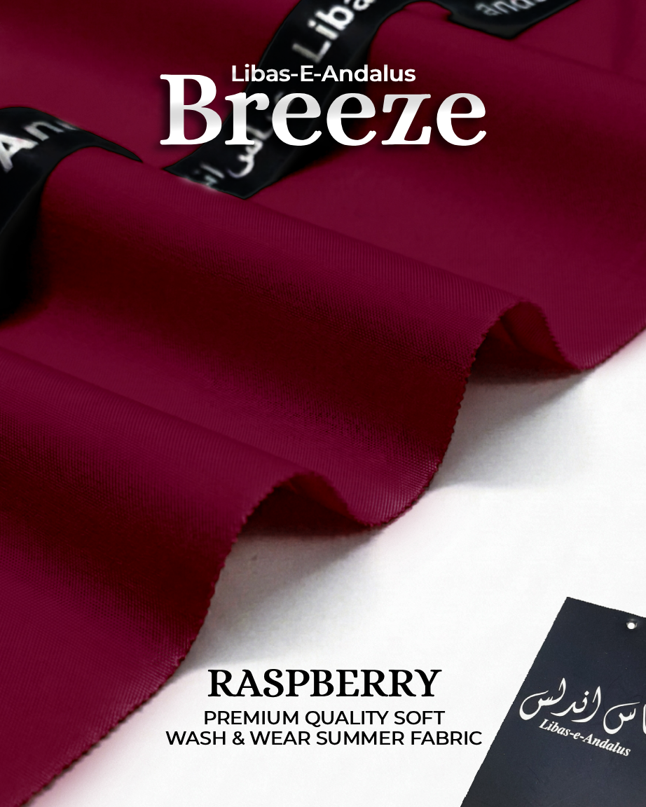 Breeze – Premium Tropical Wash & Wear Fabric | Raspberry