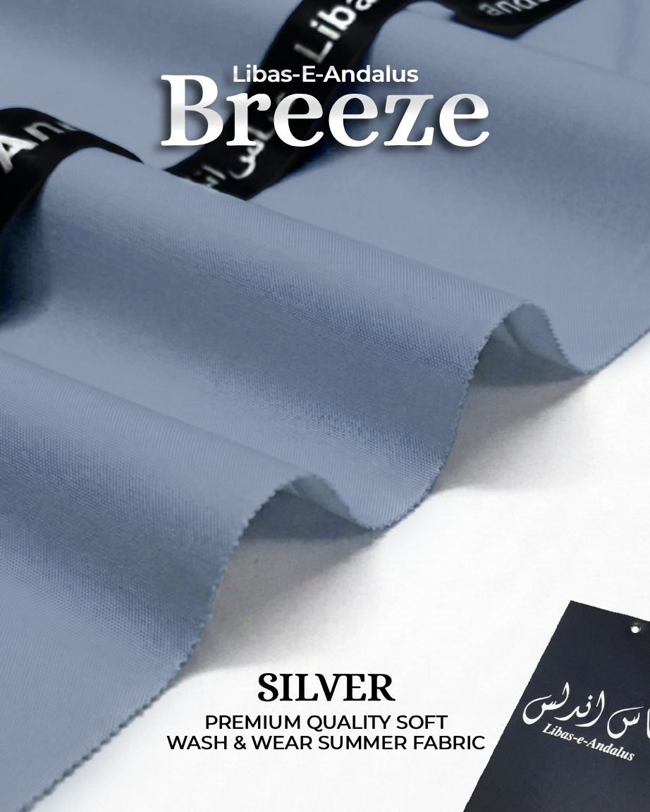 Breeze – Premium Tropical Wash & Wear Fabric | Silver