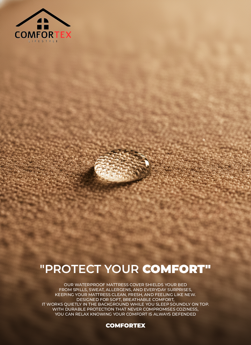 Comfortex Water Proof Mattress Protector | King Size | Brown