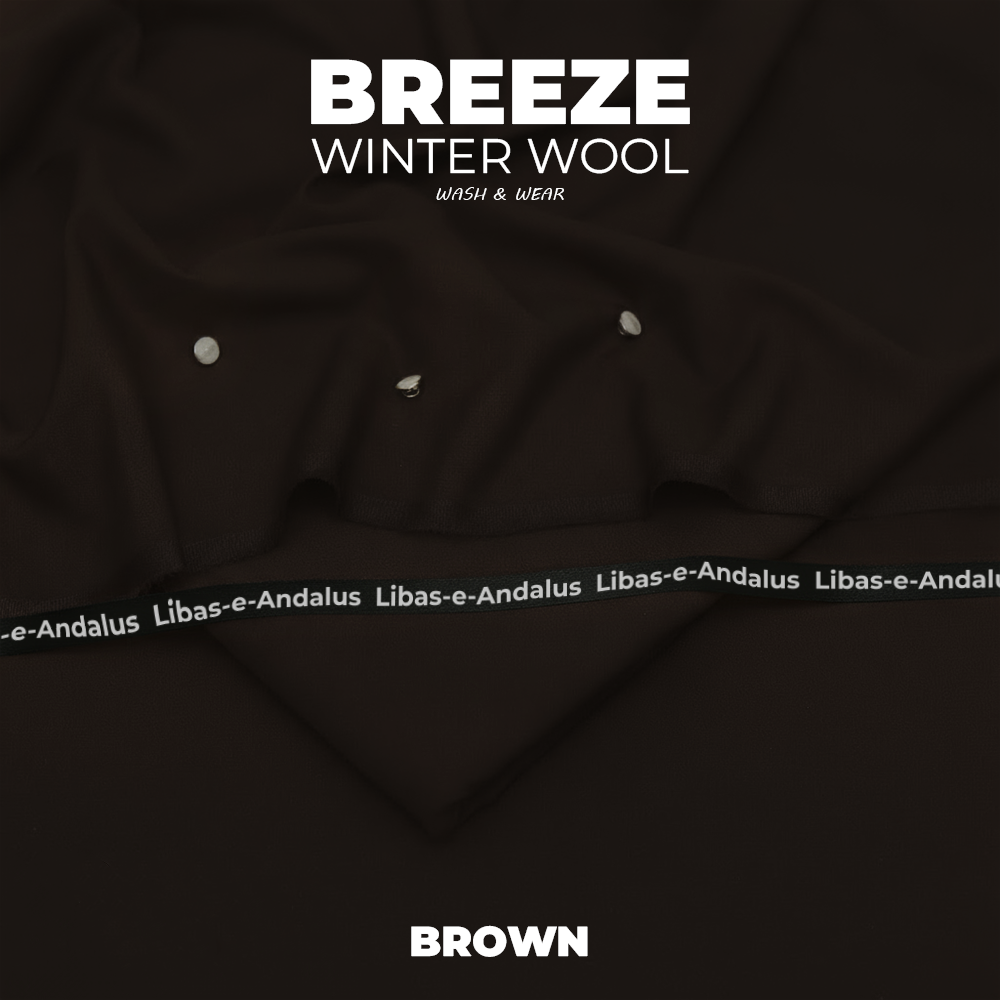 Breeze – Winter Wool Wash & Wear Fabric | Brown