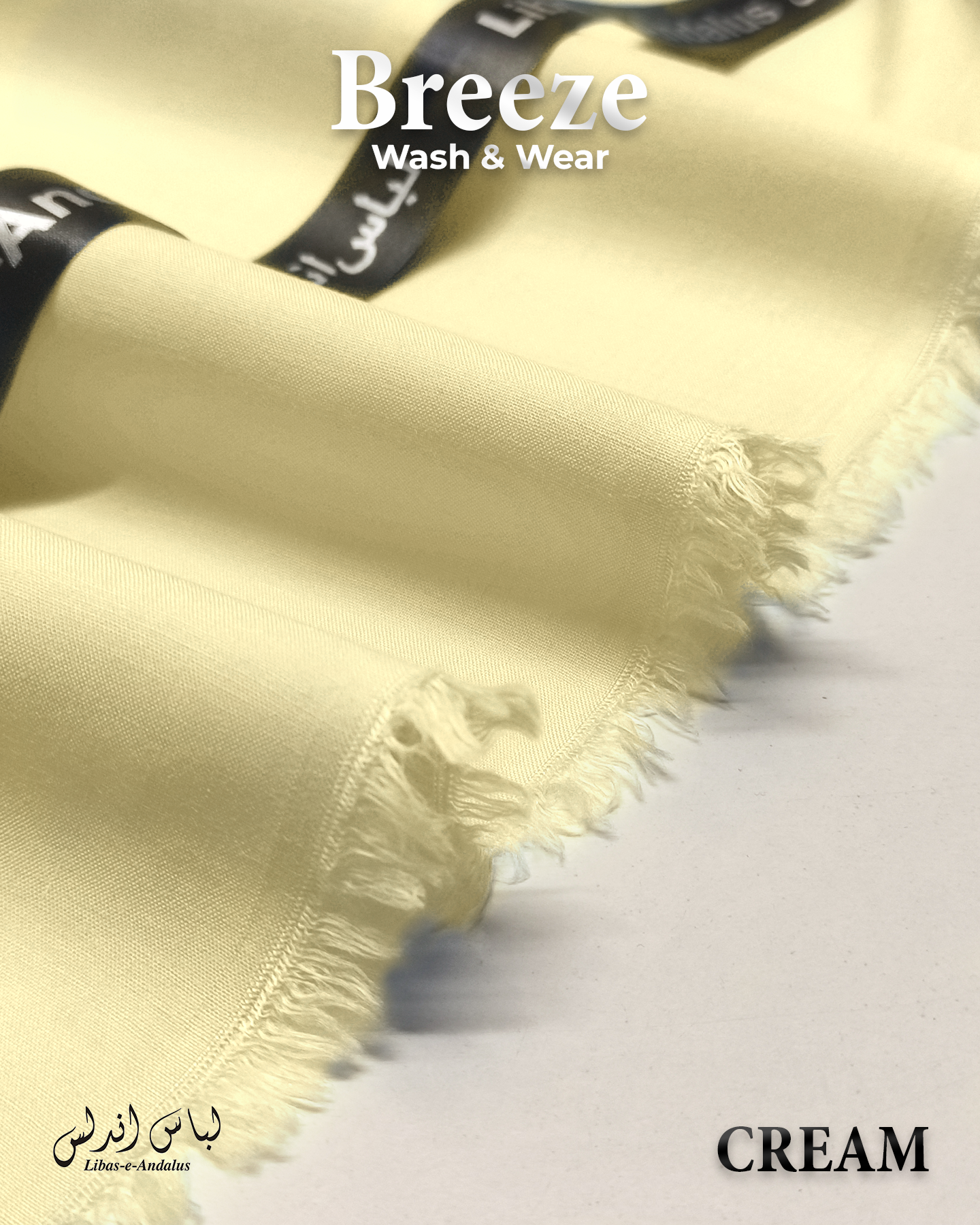 Breeze – Premium Tropical Wash & Wear Fabric | Cream
