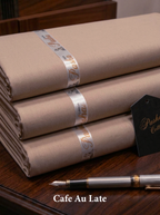 Pasha Premium | 100% Soft Egyptian Cotton | Luxurious Unstitched Fabric (Cafe Au Late)