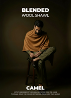 Libas-e-Andalus Blended Wool Shawl (Camel)