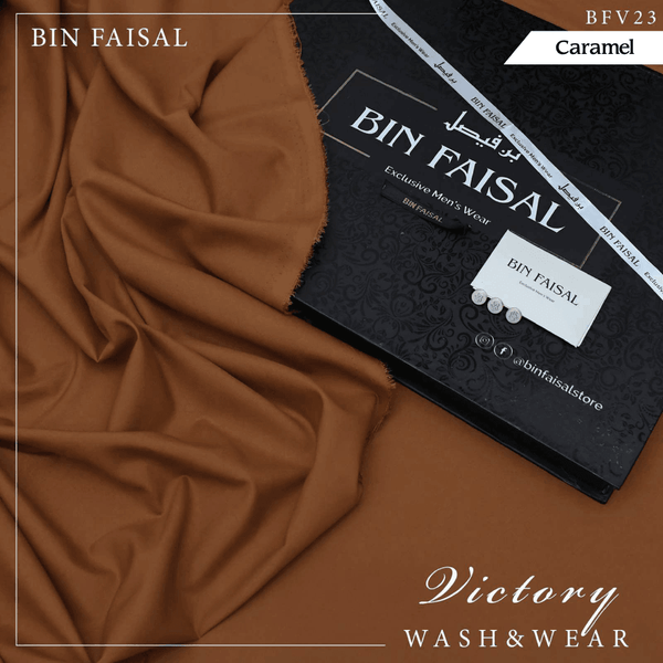 Bin Faisal Victory Wash & Wear (Caramel) BFV-23 - Sultan Fabrics