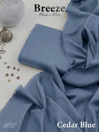 Breeze – Premium All Season Wash & Wear Fabric | Cedar Blue