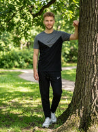 Nik Summer Jersey Tracksuit (Charcoal & Black)