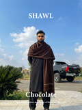 Libas-e-Andalus | Plain 100% Acrylic Men Shawl (Chocolate)