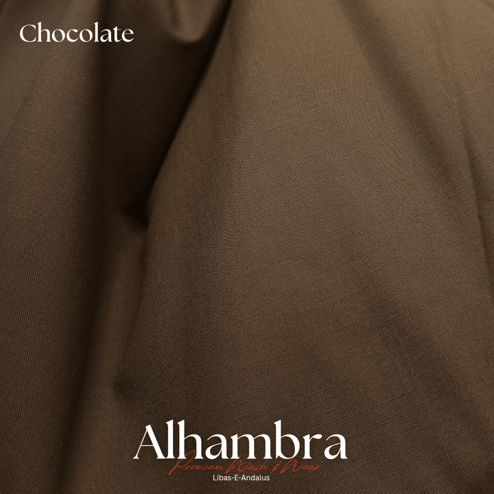 Alhambra Premium 4 Season Wash & Wear Suit (Chocolate) 4-Meter - Sultan Fabrics