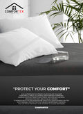 Comfortex Water Proof Mattress Protector | King Size | Gray