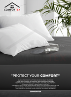 Comfortex Water Proof Mattress Protector | King Size | Gray