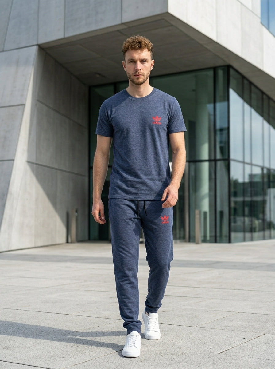 Adids Summer Jersey Tracksuit (Charcoal)