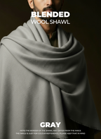 Libas-e-Andalus Blended Wool Shawl (Grey)