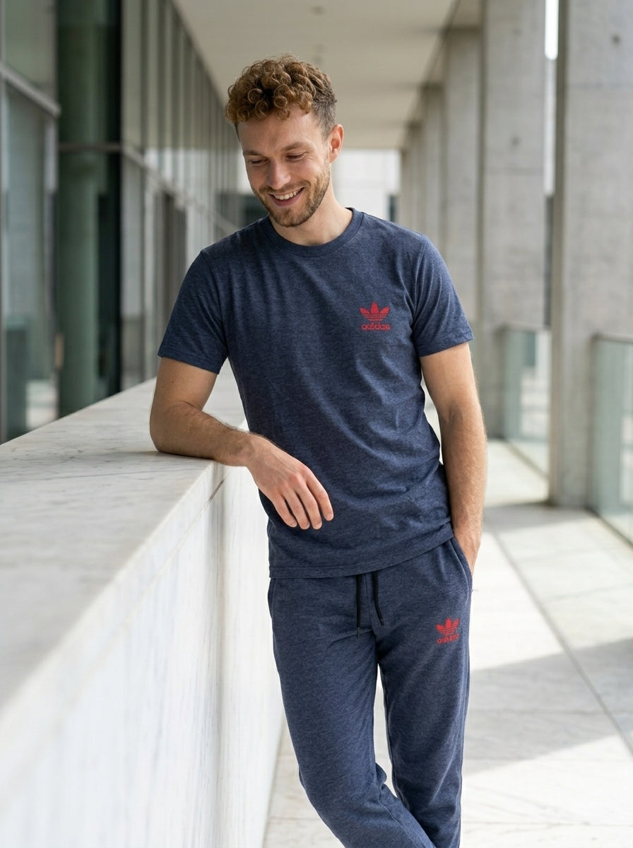 Adids Summer Jersey Tracksuit (Charcoal)