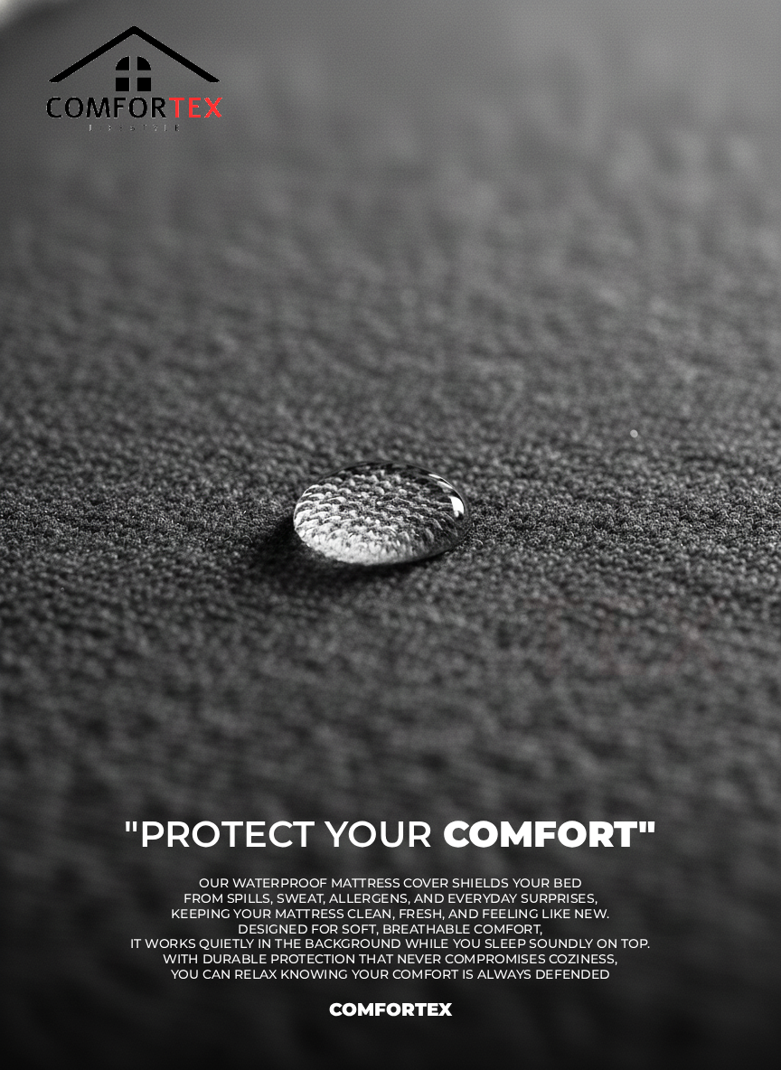 Comfortex Water Proof Mattress Protector | King Size | Gray