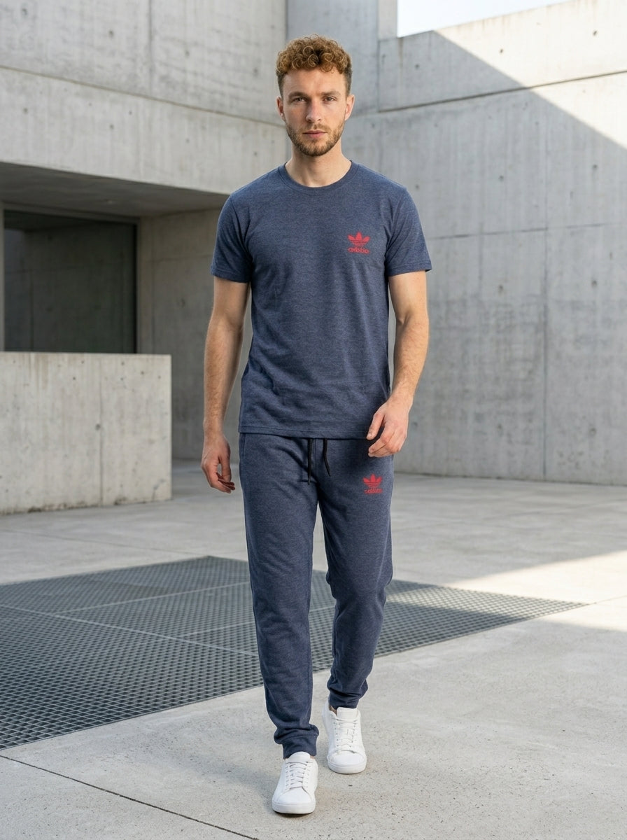 Adids Summer Jersey Tracksuit (Charcoal)